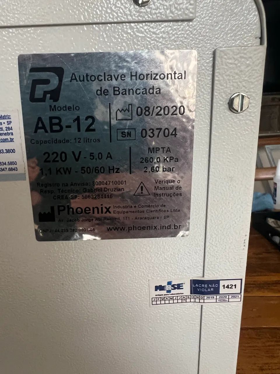 Autoclave horizontal de bancada AB -12 - Foto 2