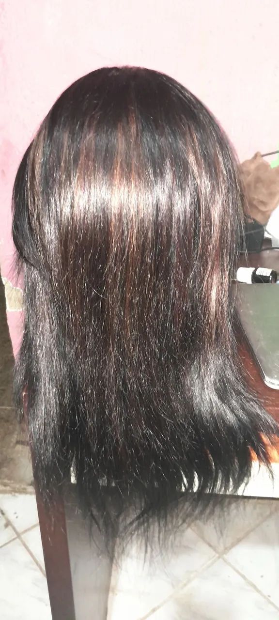 Vendo peruca cabelo humano liso linda 850 reais - Foto 2