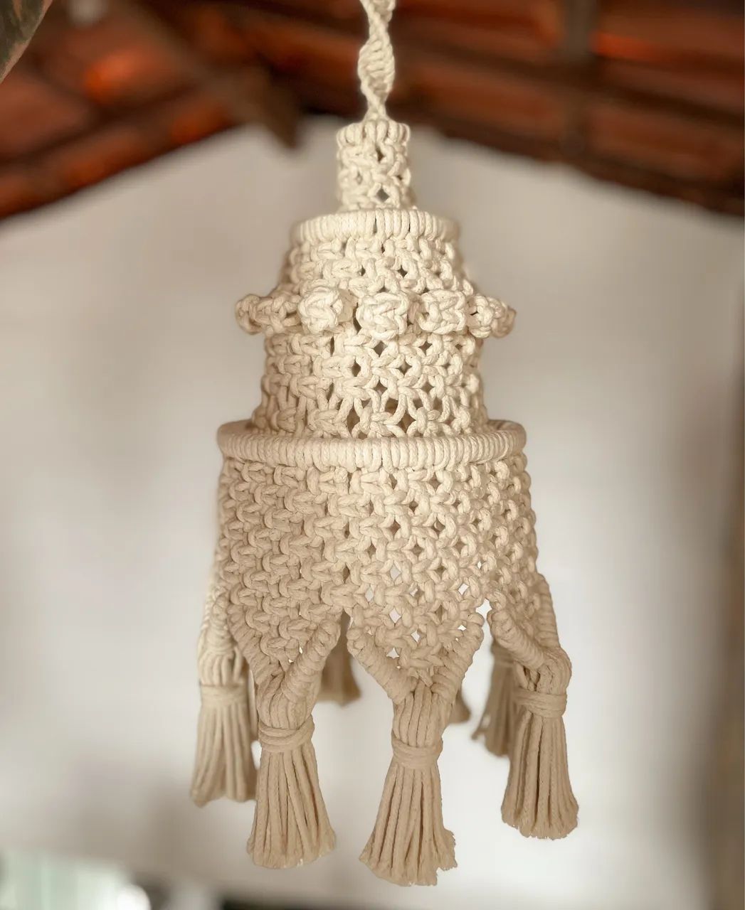     Luminária Sofisticada em Macramê Artesanal | Modelo Hera  - Foto 3