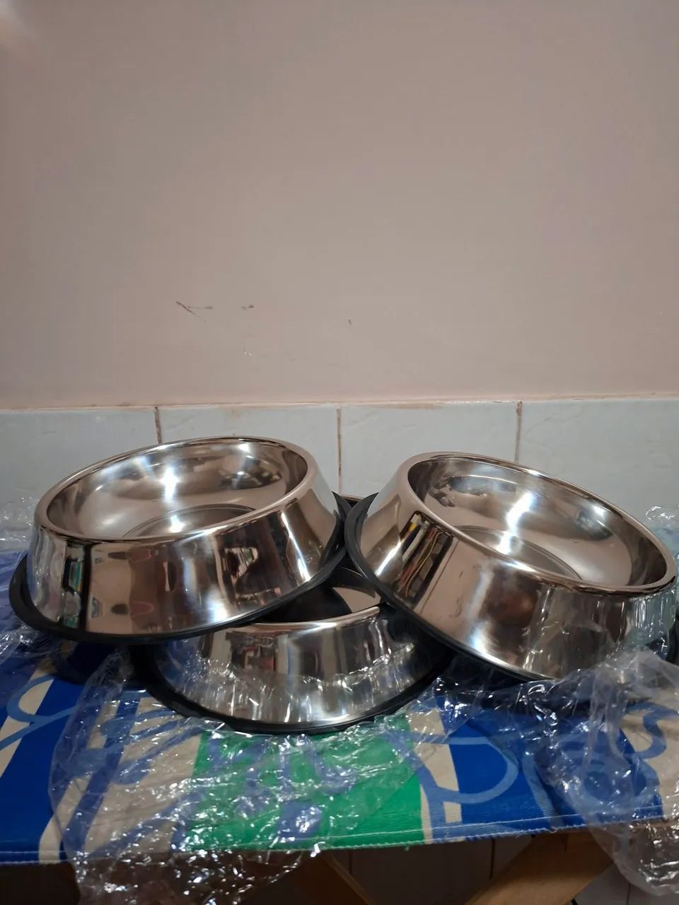 3 COMEDOUROS INOX 900ML - Foto 2