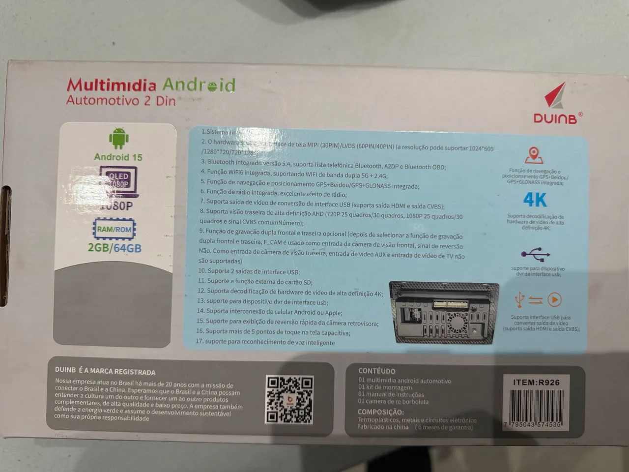 Multimídia Android 9?2 DIN CarPlay + Android Auto DUNB - Foto 3