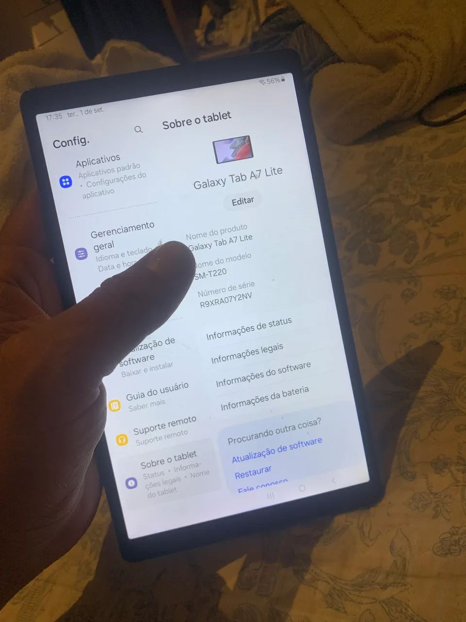 Tablet Samsung A7 LITE seminovo sem defeito  - Foto 2