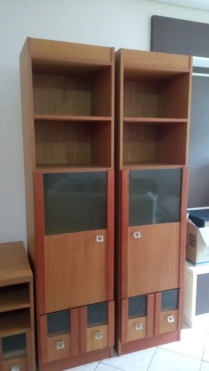 Rack de TV + 2 Estantes em Madeira Maciça - Foto 3