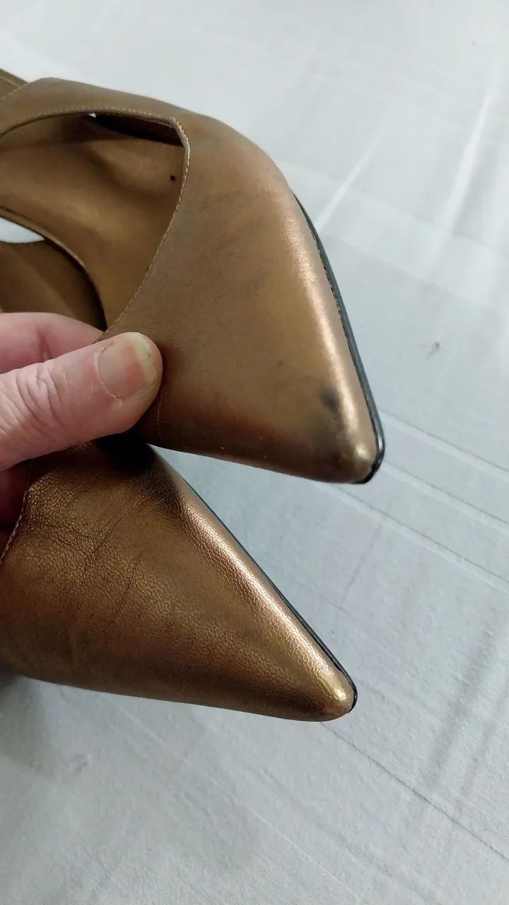 Sapato Scarpin Slingback da werner tam.36 bronze - Foto 4