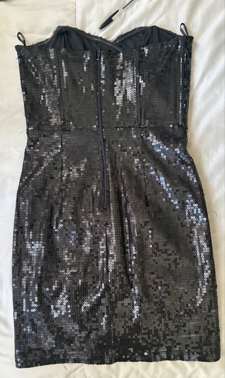 Vestido preto com paetês- Forever21 - Foto 2