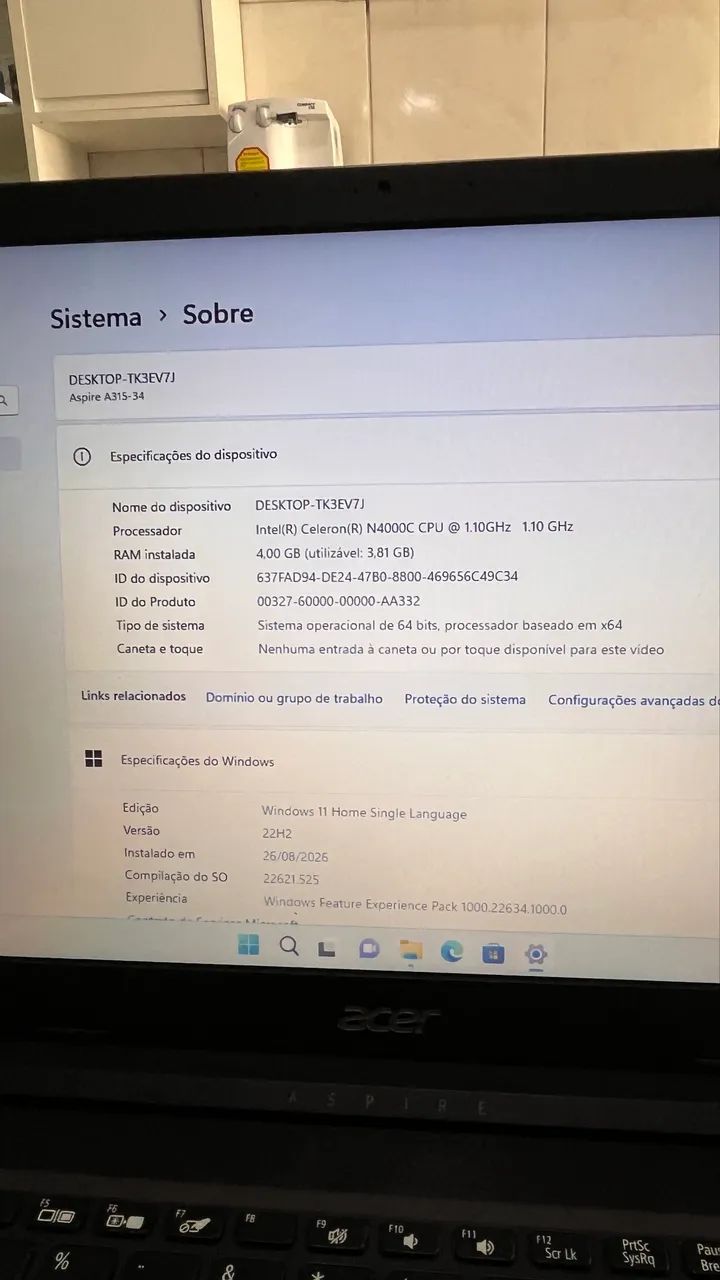 NOTEBOOOK ACER ASPIRE  - Foto 4