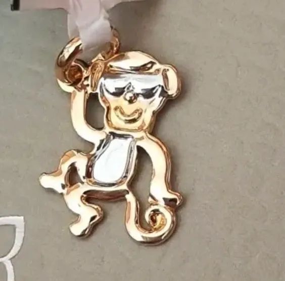 PINGENTE MACACO DE ÓCULOS BANHADO A OURO ROMMANEL 
