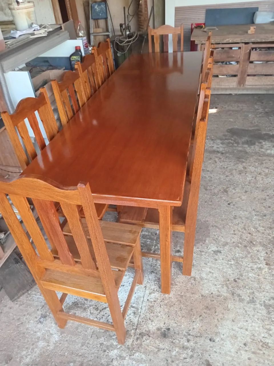 MESA COMPLETA  DE MADEIRA MACIÇA  - Foto 4