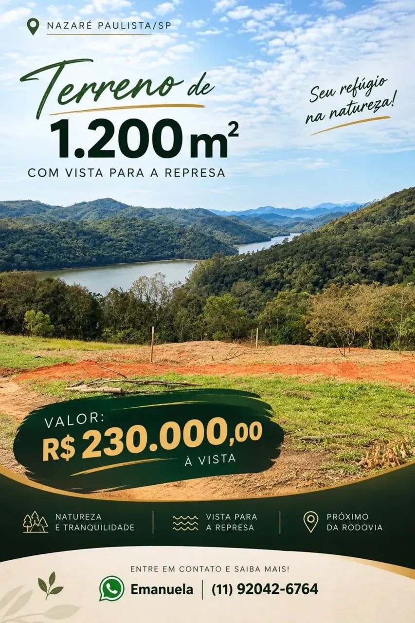 Ultima Unidade! Lote de 1200m² com Vista Privilegiada e Parcelas em até 72x