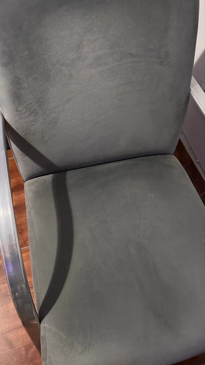Poltrona cinza suede - kit com 3 - Foto 4