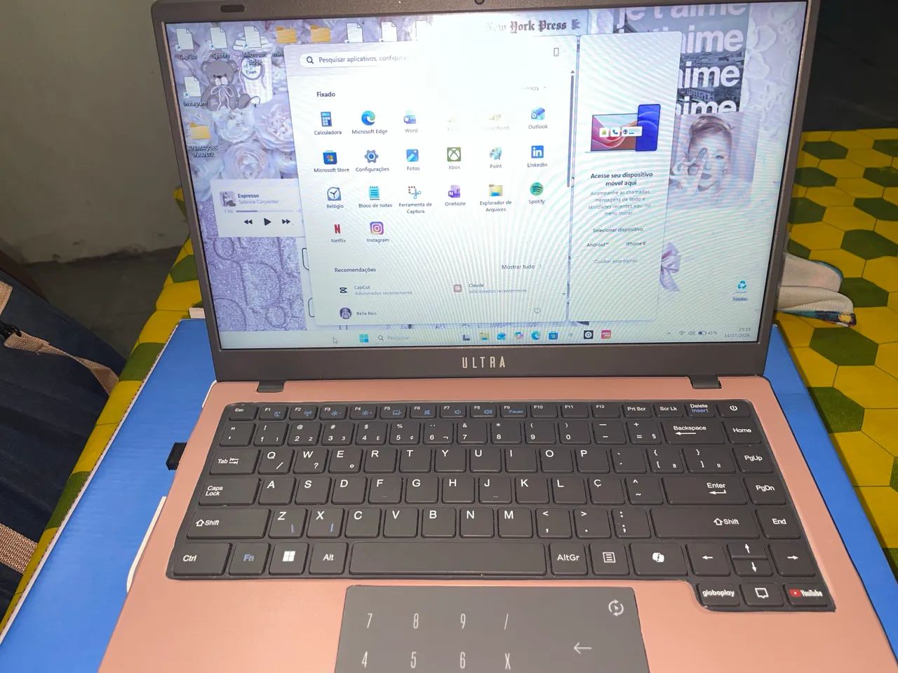Notebook ultra mult apenas 3meses de uso  - Foto 2