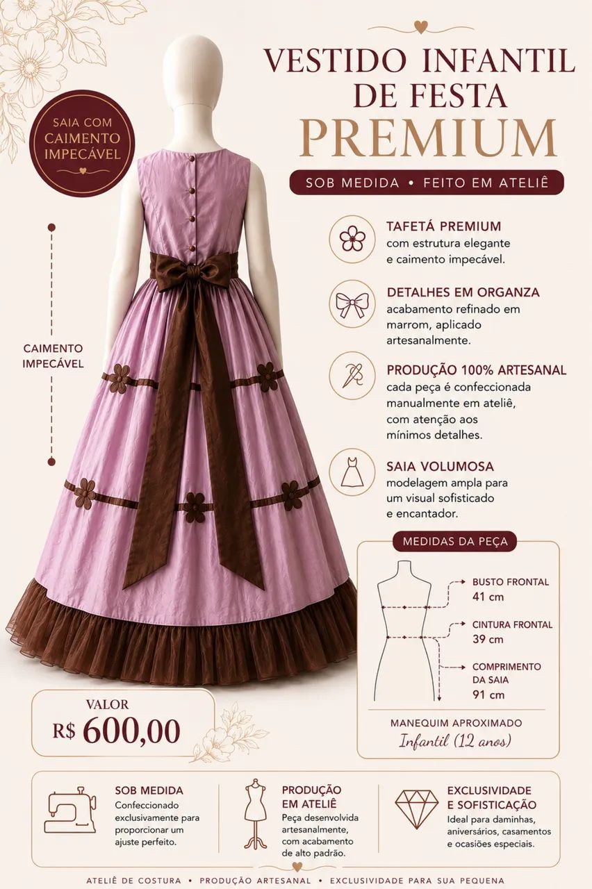 Vestido Infantil de Luxo 2