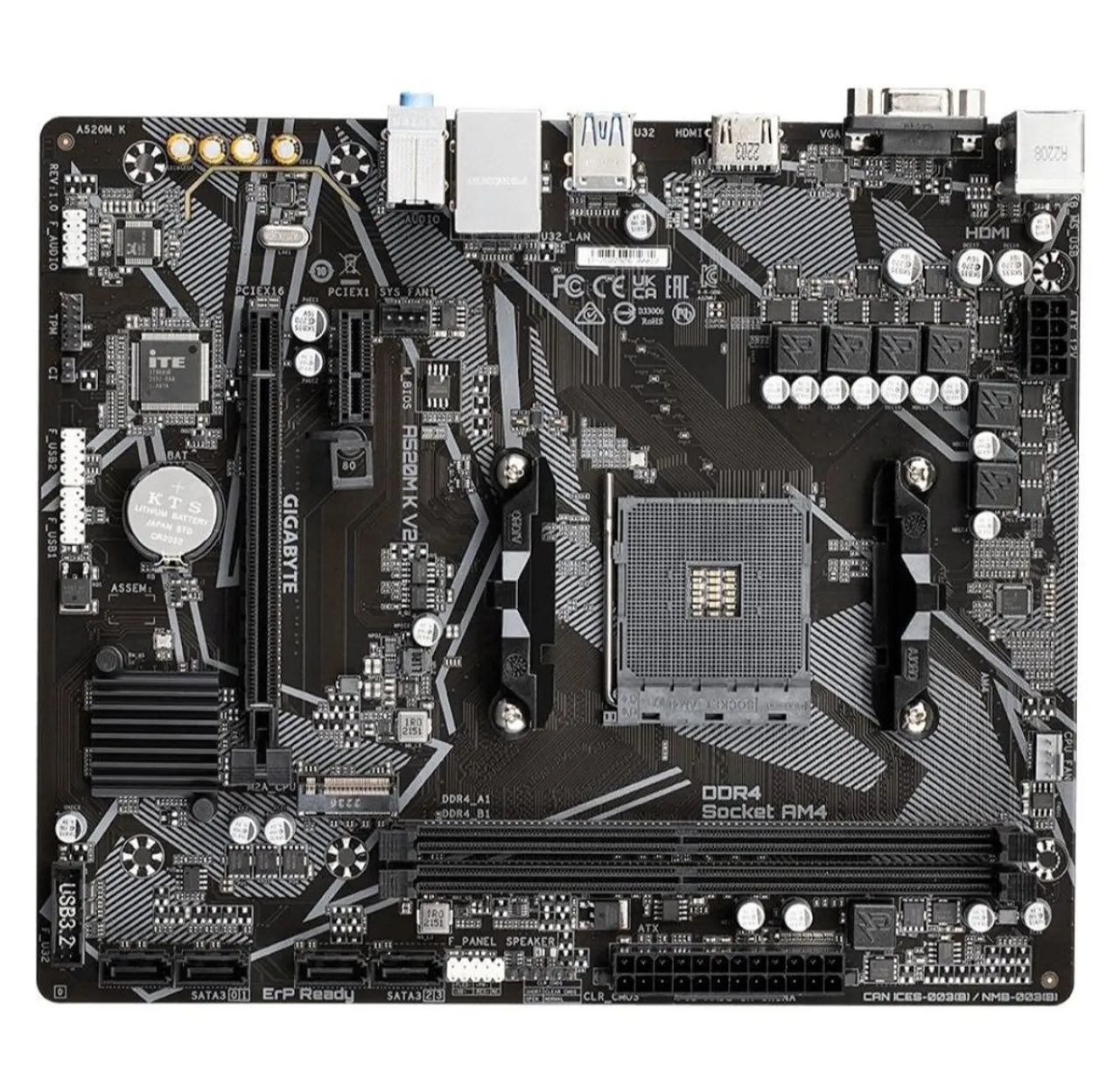 Placa-Mãe a520m kv2 gigabyte - Foto 3