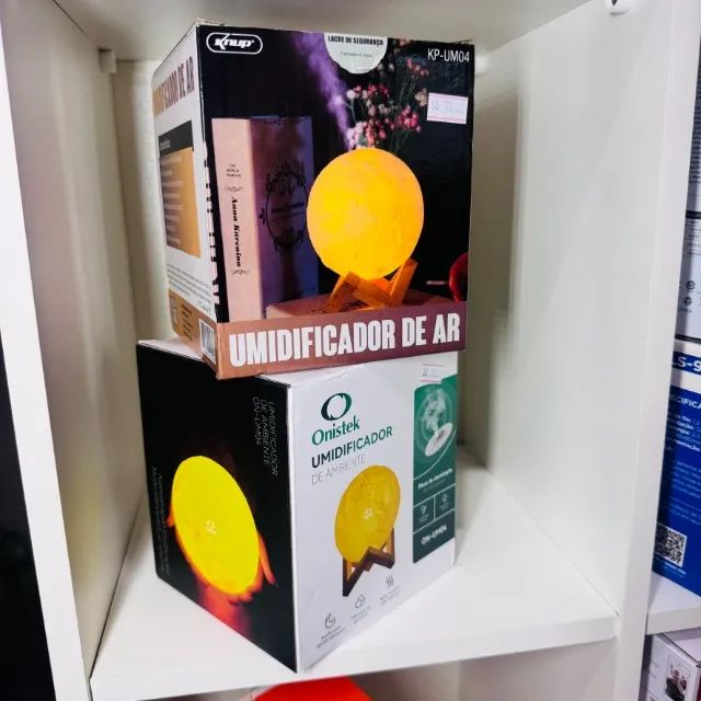 Abajur e Aromatizador - Formato de Lua Cheia