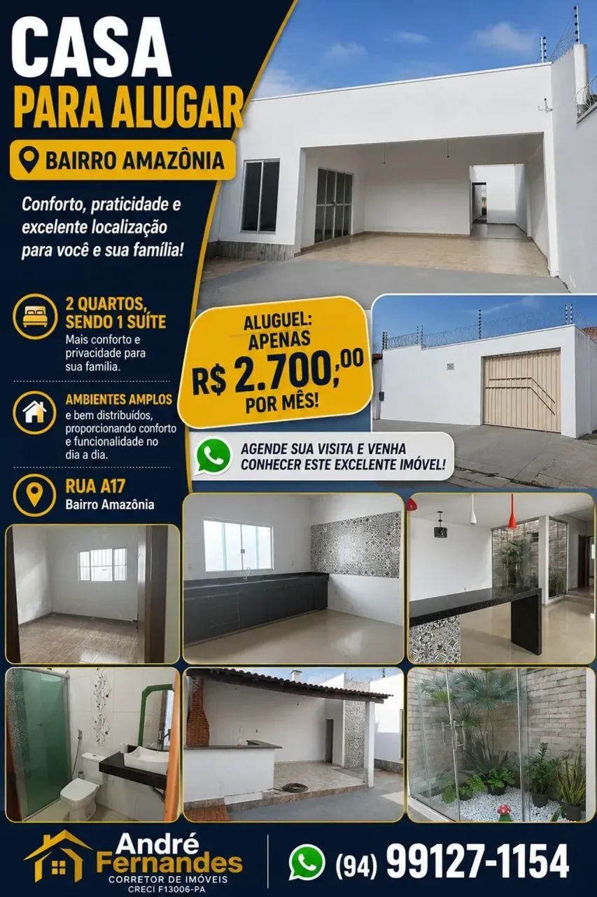 CASA PARA ALUGAR  BAIRRO AMAZÔNIA