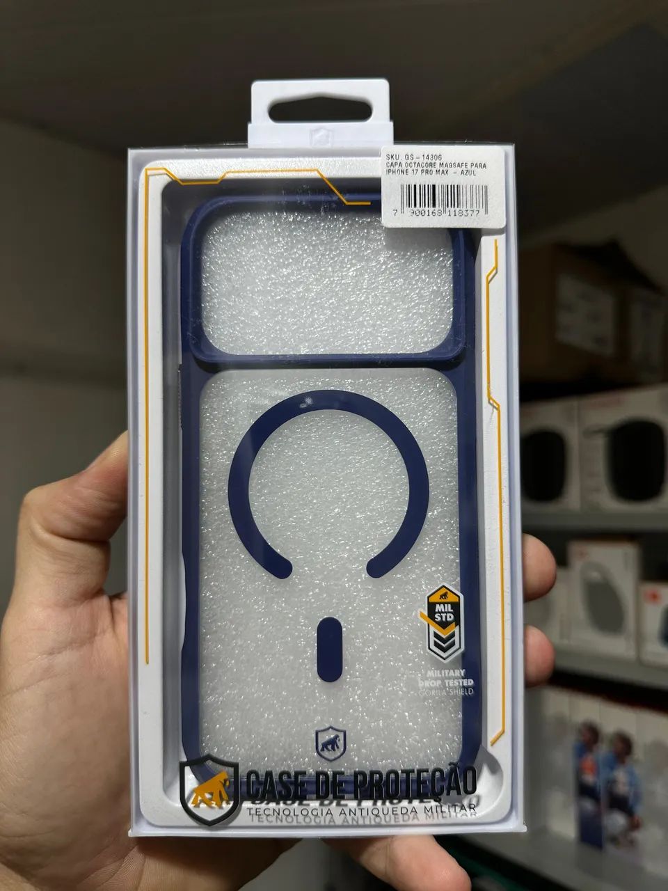 Capa Octacore Gshield para iPhone 17 Pro Max - Azul  - Foto 3