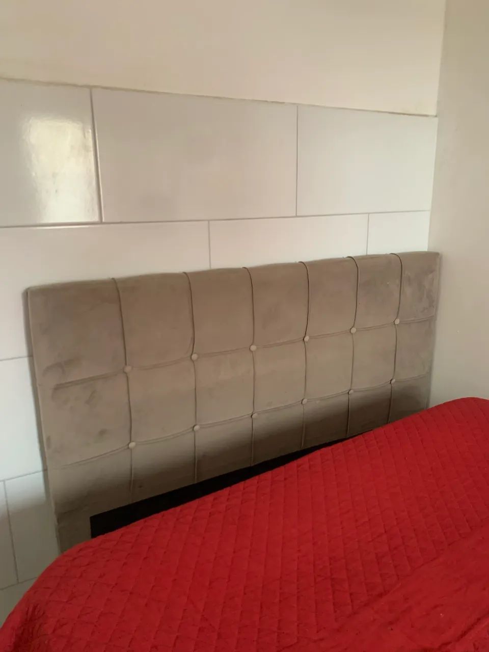 Cabeceira Estofada Bege