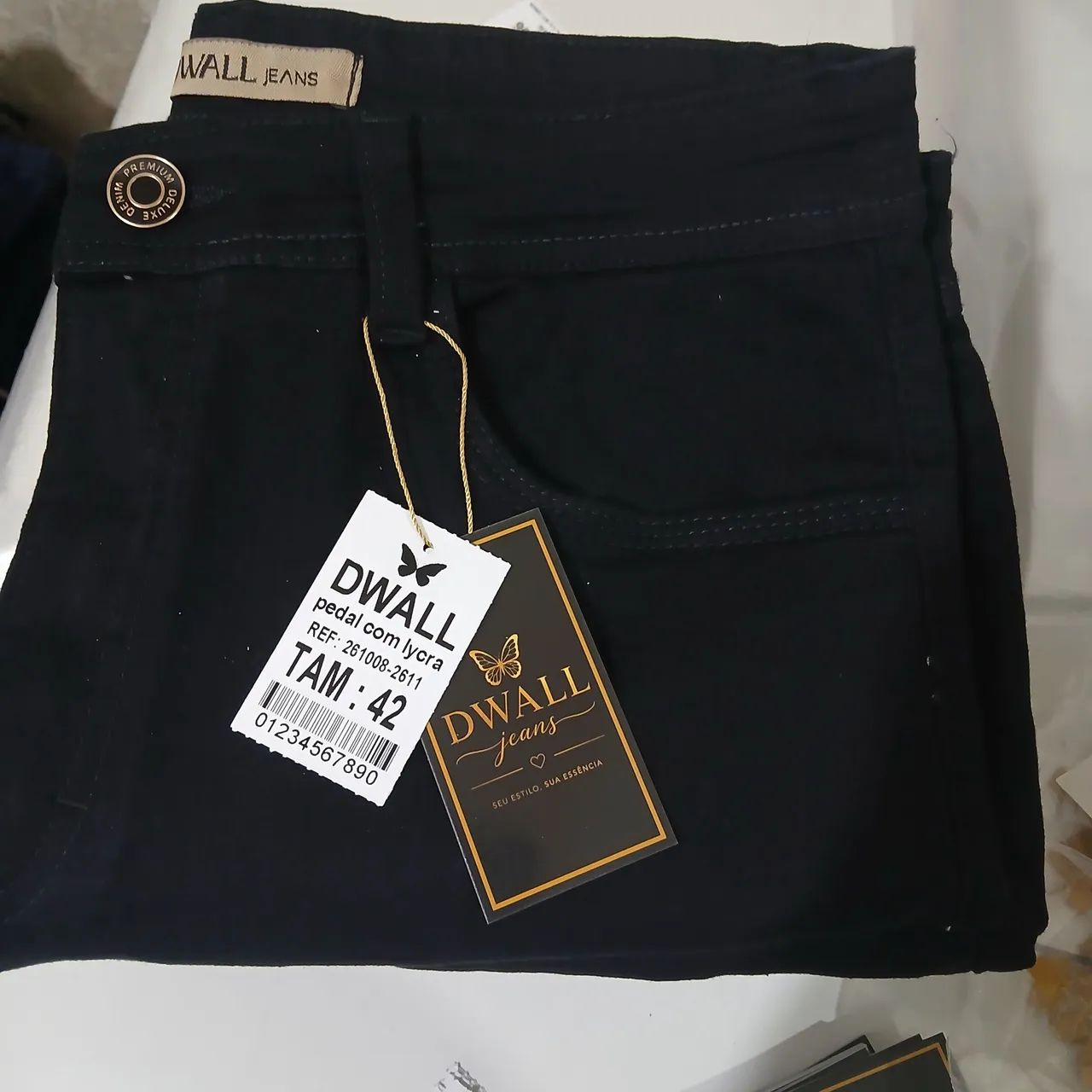 Short pedal preto com lycra  - Foto 2