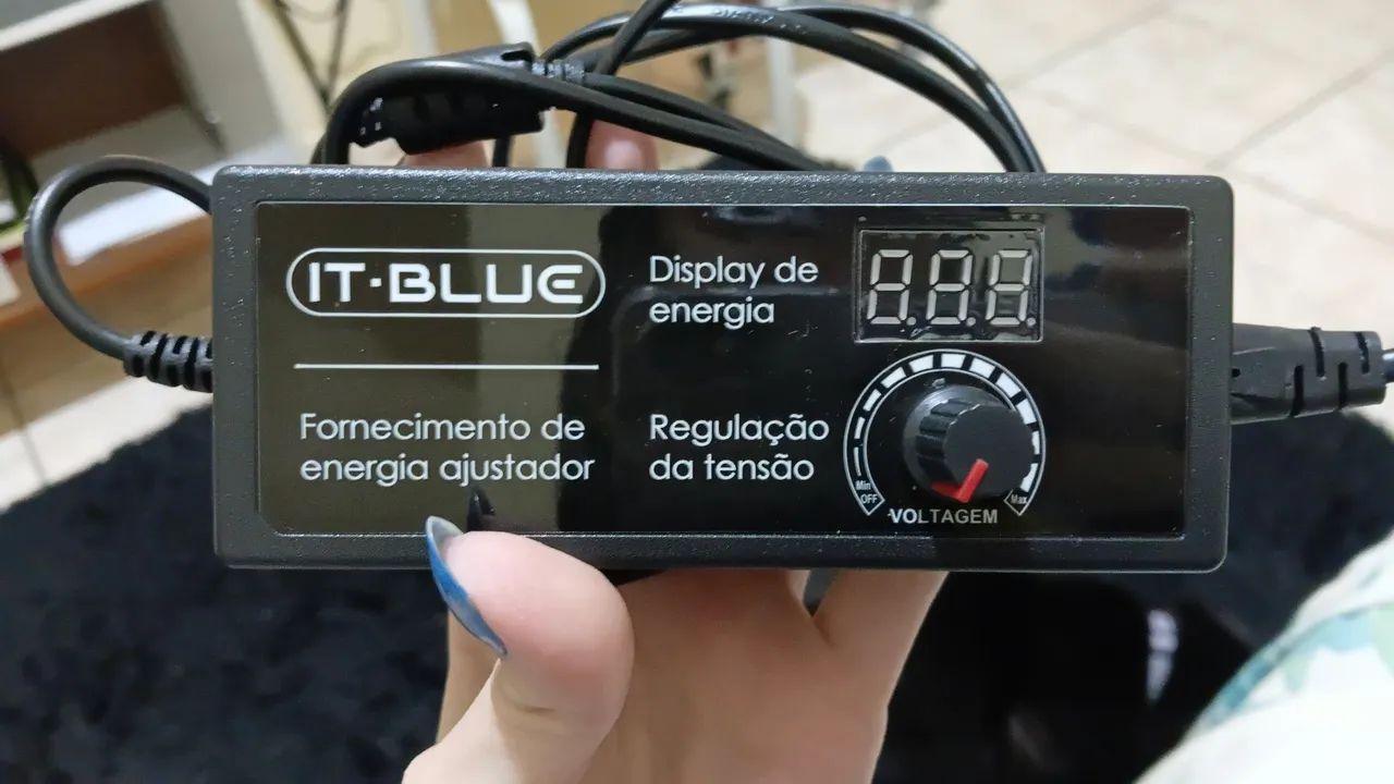 Fonte Universal Regulável IT-BLUE LE-0187 | 9V a 24V | 3A | Display Digital - Foto 2