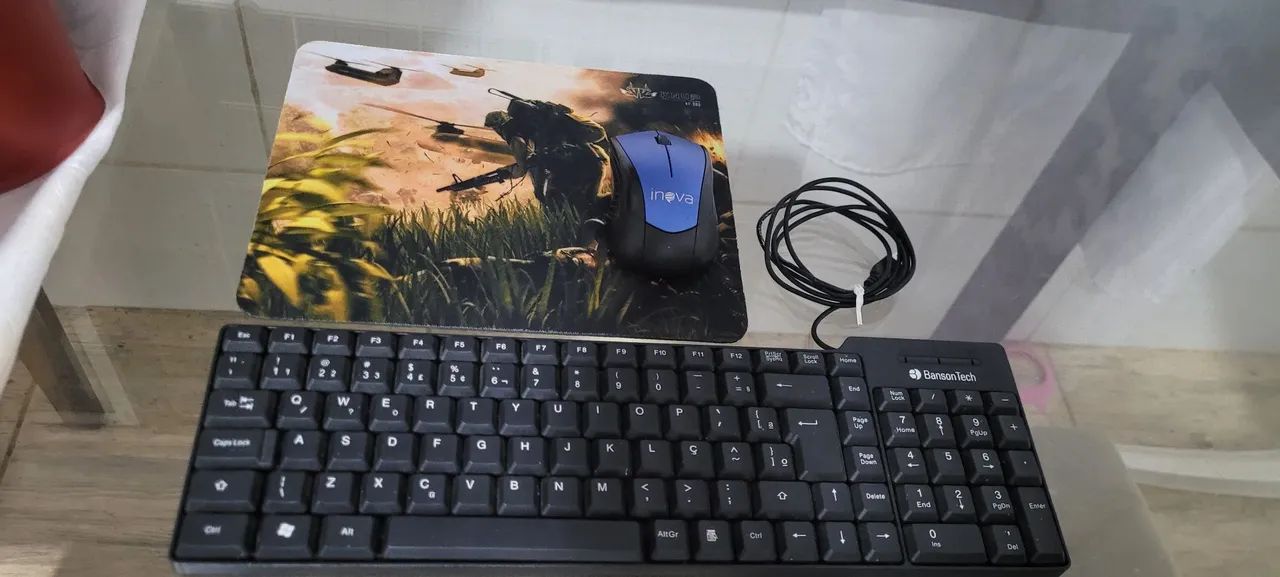 Kit Teclado , mouse sem fio , mousepad e cabo hub tipo c