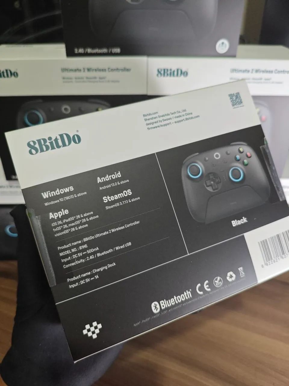 Controle 8bitdo Ultimate 2 TMR Wireless Preto Com Dock RGB PC e Android - Foto 3