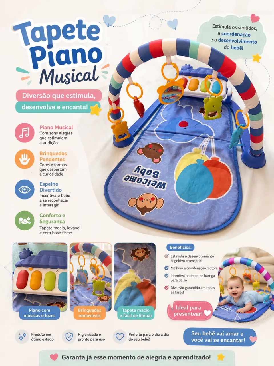 Tapete de atividade infantil 