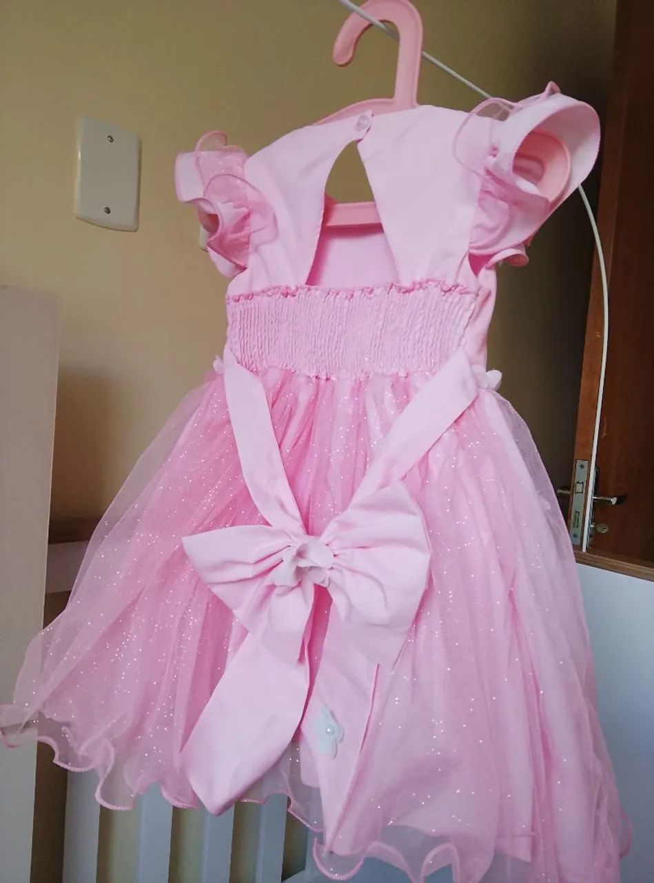 Vestido infantil rosa - Foto 3