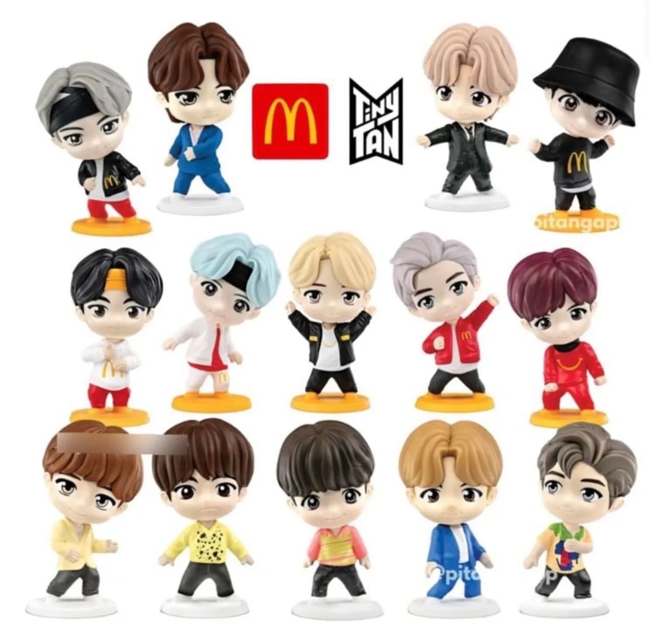 Coleção BTS Mc Donald?s 14 bonecos + caixa do Mc  - Foto 4