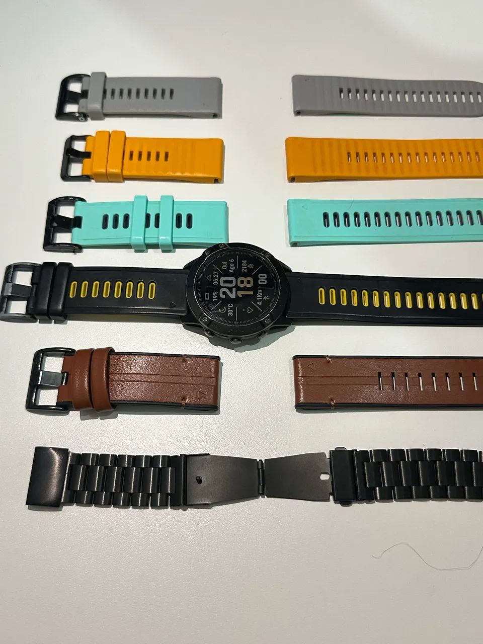 Garmin Fênix 6X Pro Sapphire - Completo | Impecável | 5 Pulseiras - Foto 3