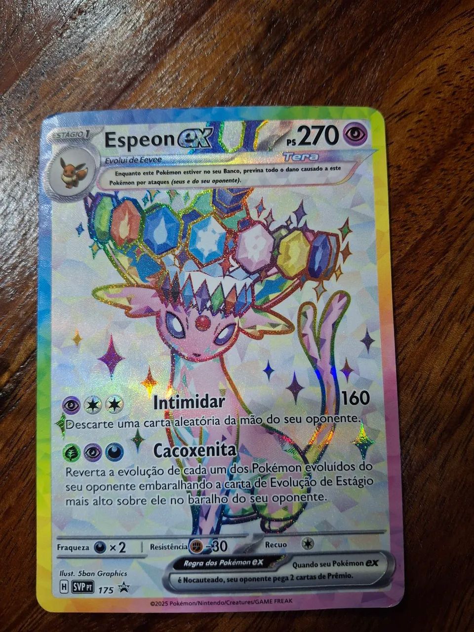 Carta Pokemon espeon ex perfeito estado - Foto 2