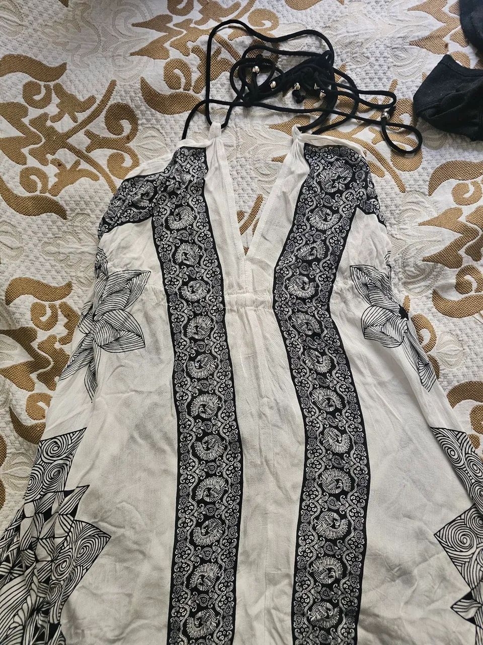 Vestido indiano longo costas nuas viscose - Foto 2