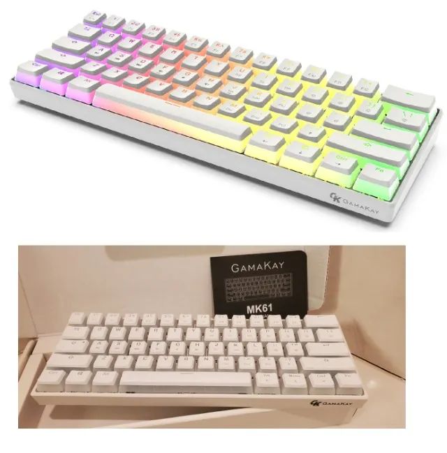 Gamakay MK61 60% RGB e PCB e Plate de teclado