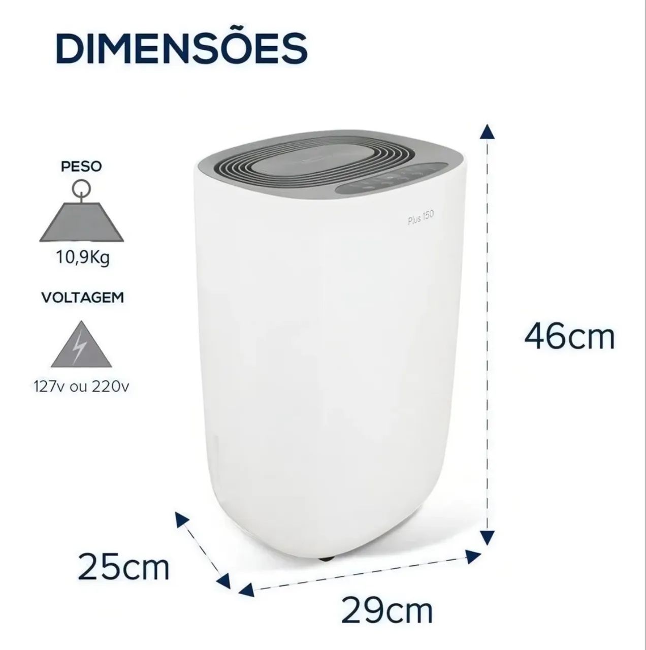 DESUMIDIFICADOR DESIDRAT SMART PLUS 150 12L/DIA - Foto 2