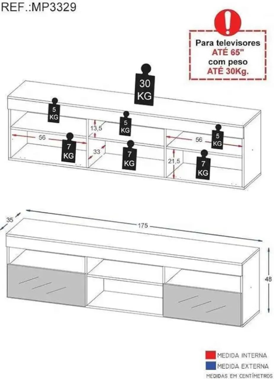 Rack de parede com 2 portas retráteis com espelho - Foto 4