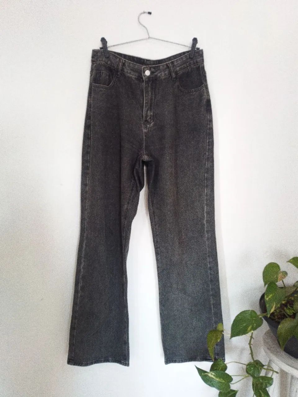 Calça wide legs jeans para mulheres altas
