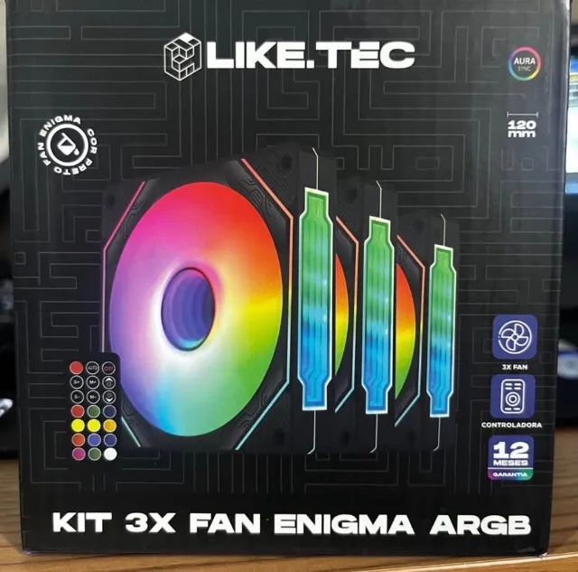 Kit fan led argb + controladora Novo - Foto 2