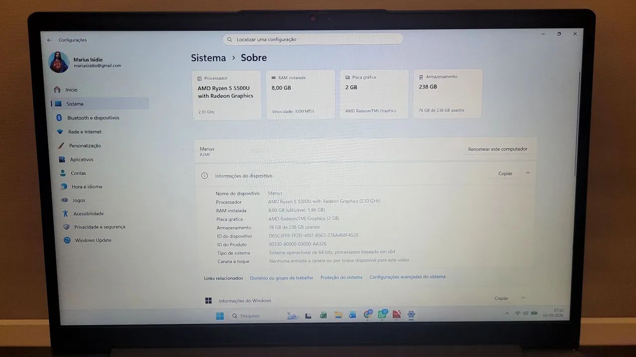 Notebook Lenovo Ideapad 3 Ryzen 5 - Foto 4