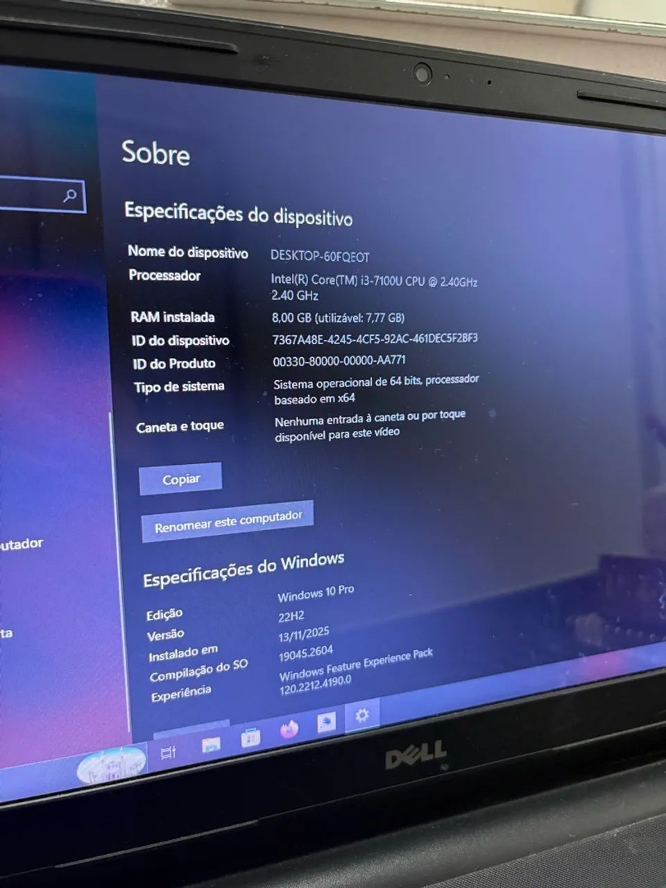 NotebookDell  Intel Core i3-7100U - Foto 3
