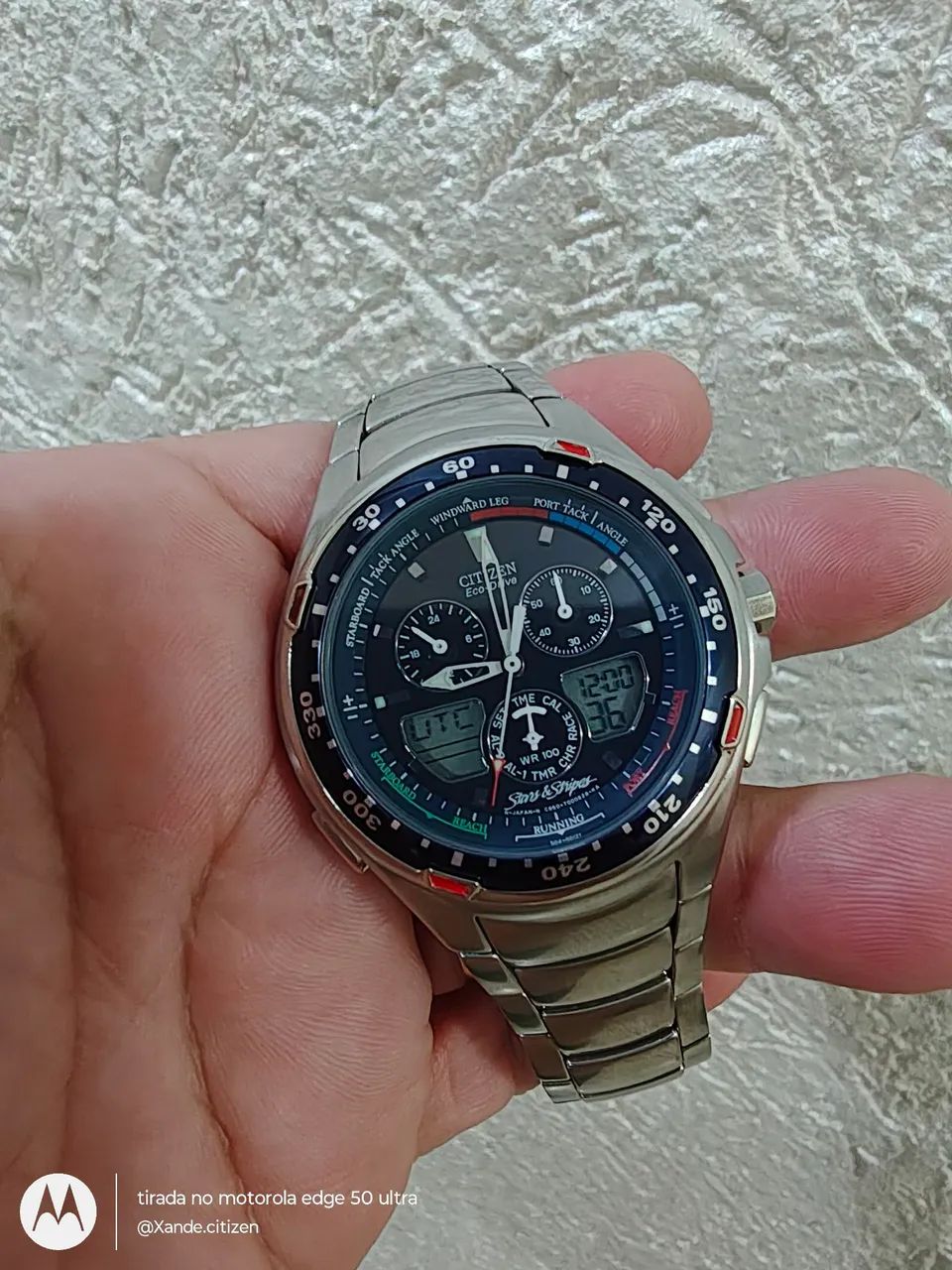 Relógio Citizen Citizen ecodrive stars & stripes modelo raro 