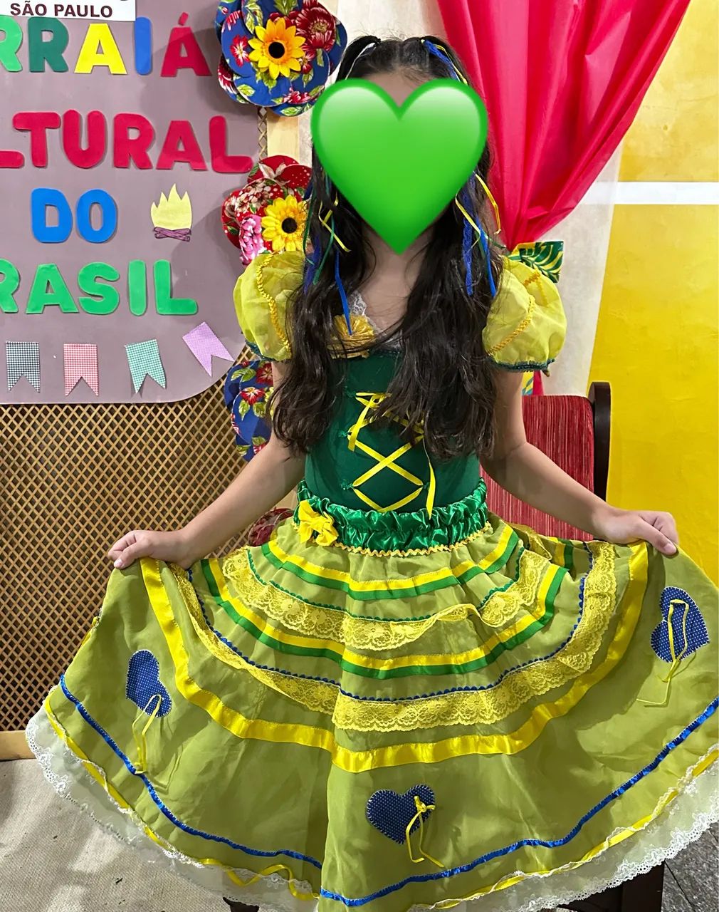 Vestido Festa Junina Brasil Copa  - Foto 2