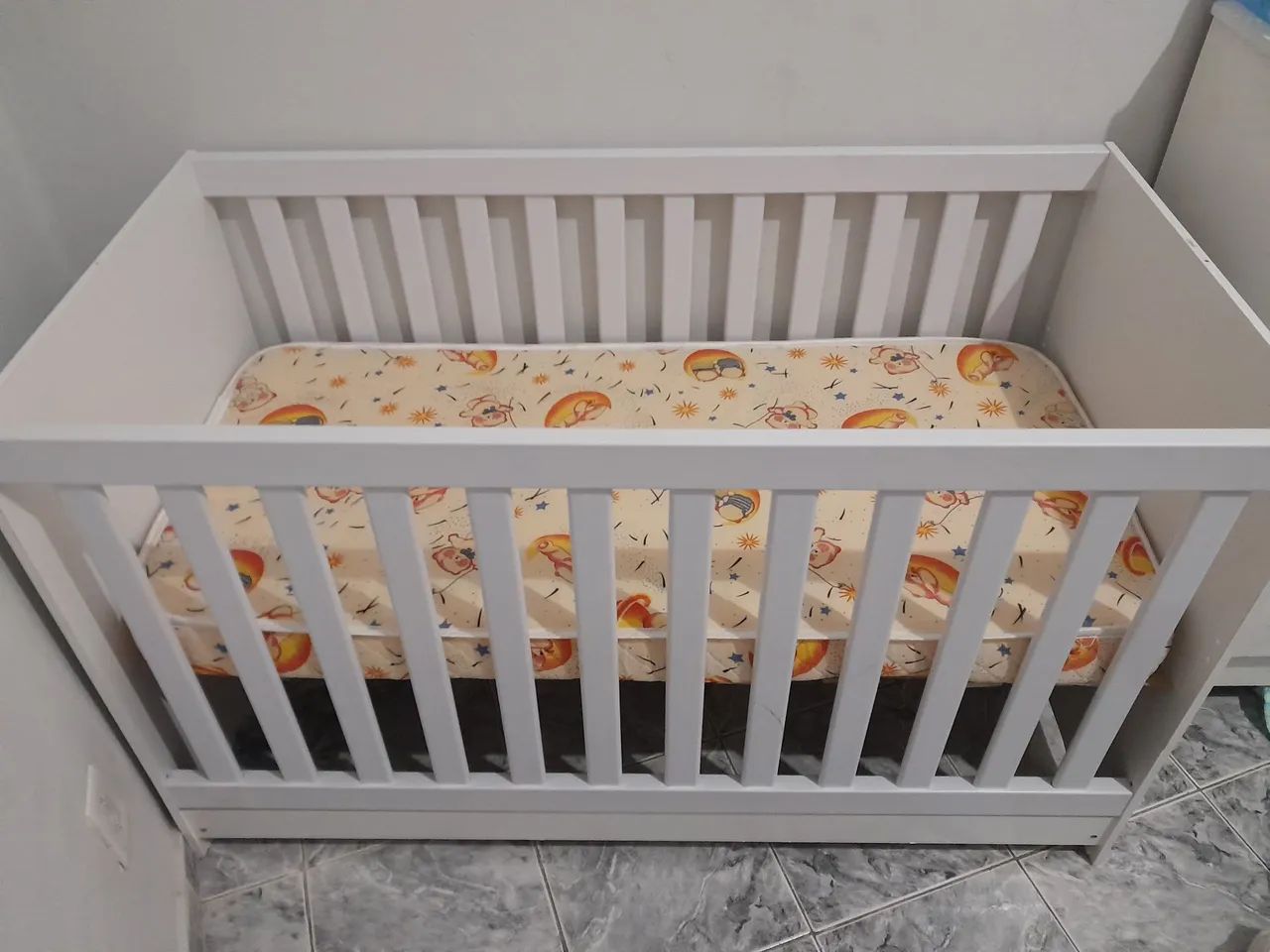 Berço 3 em 1 com colchão  - Foto 2