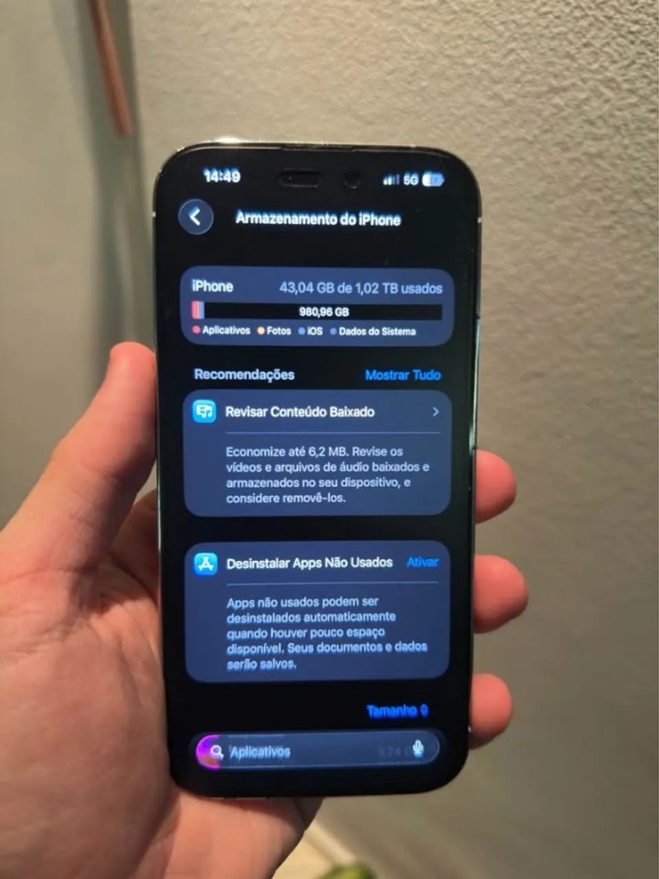 iPhone 14 Pro 1TB Prata celular zero - Foto 3