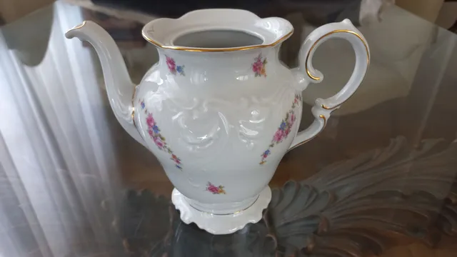 Jogo De Chá Antigo Porcelana Polonesa Tielsch (4 Trios).