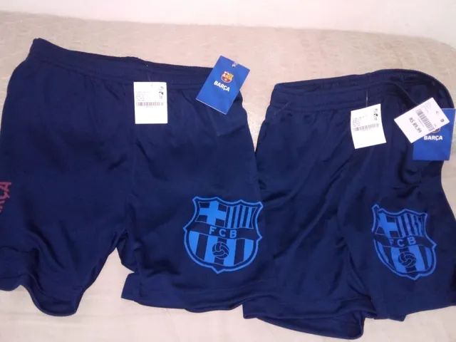 2 Calção Barcelona Juvenil com Brasão 