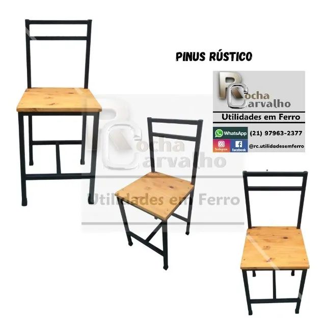Kit Mesa 60x60 e 4 Cadeiras. Sob Encomenda.  - Foto 5