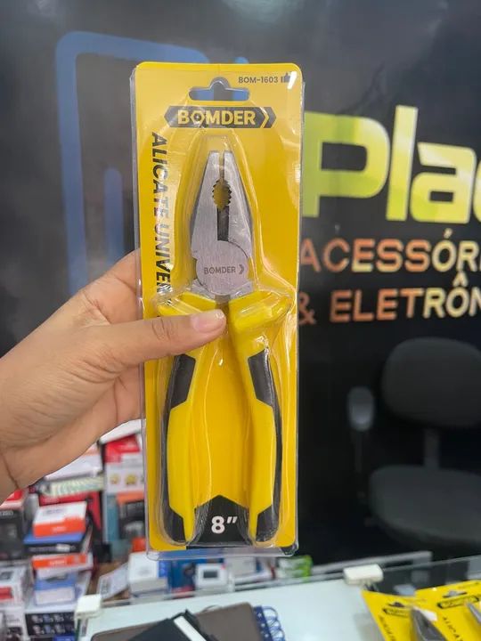 Alicate universal 6 e 8 polegadas eletricista cabo emborrachado 