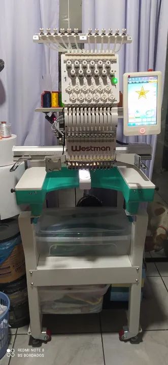 Bordadeira Industrial 1 cabeça 12 agulhas