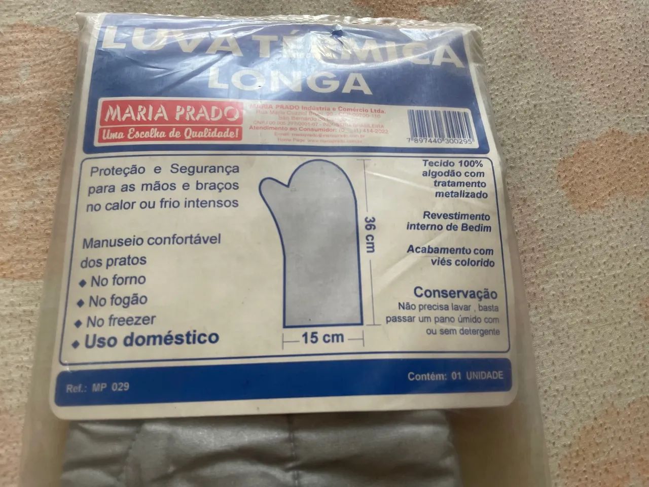 Luva térmica longa 50cm silicone profissional forno fogão churrasqueira - Foto 3