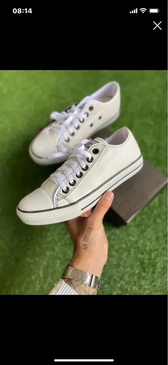 All star couro branco 36 - Foto 2