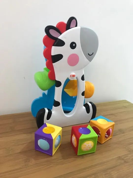 Brinquedos Fisher Price Girafa e Zebra  - Foto 4